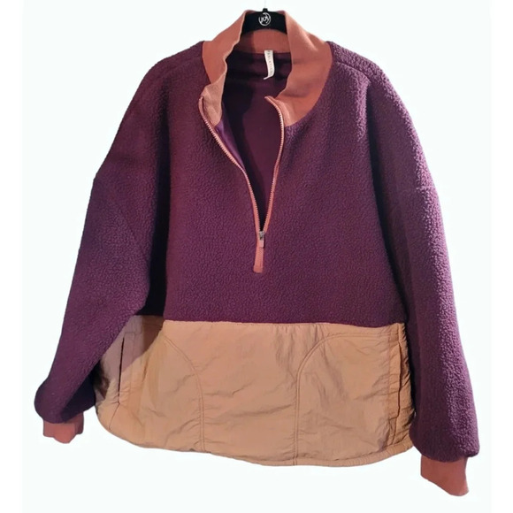Fabletics Mallory Fleece Pullover Color block Jacket Size 3X - Picture 3 of 11